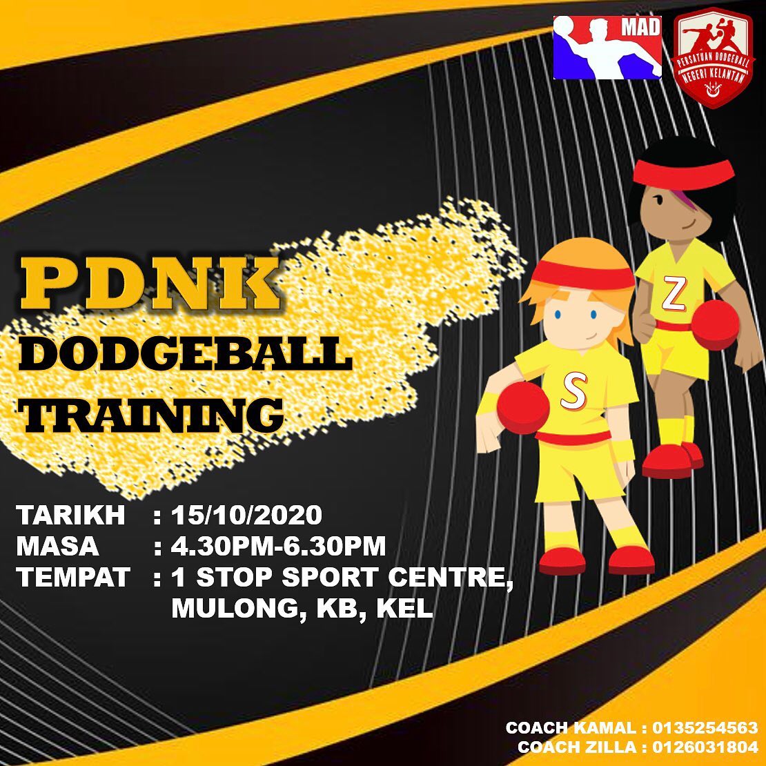 Persatuan Dodgeball Kelantan Dodgeball practice