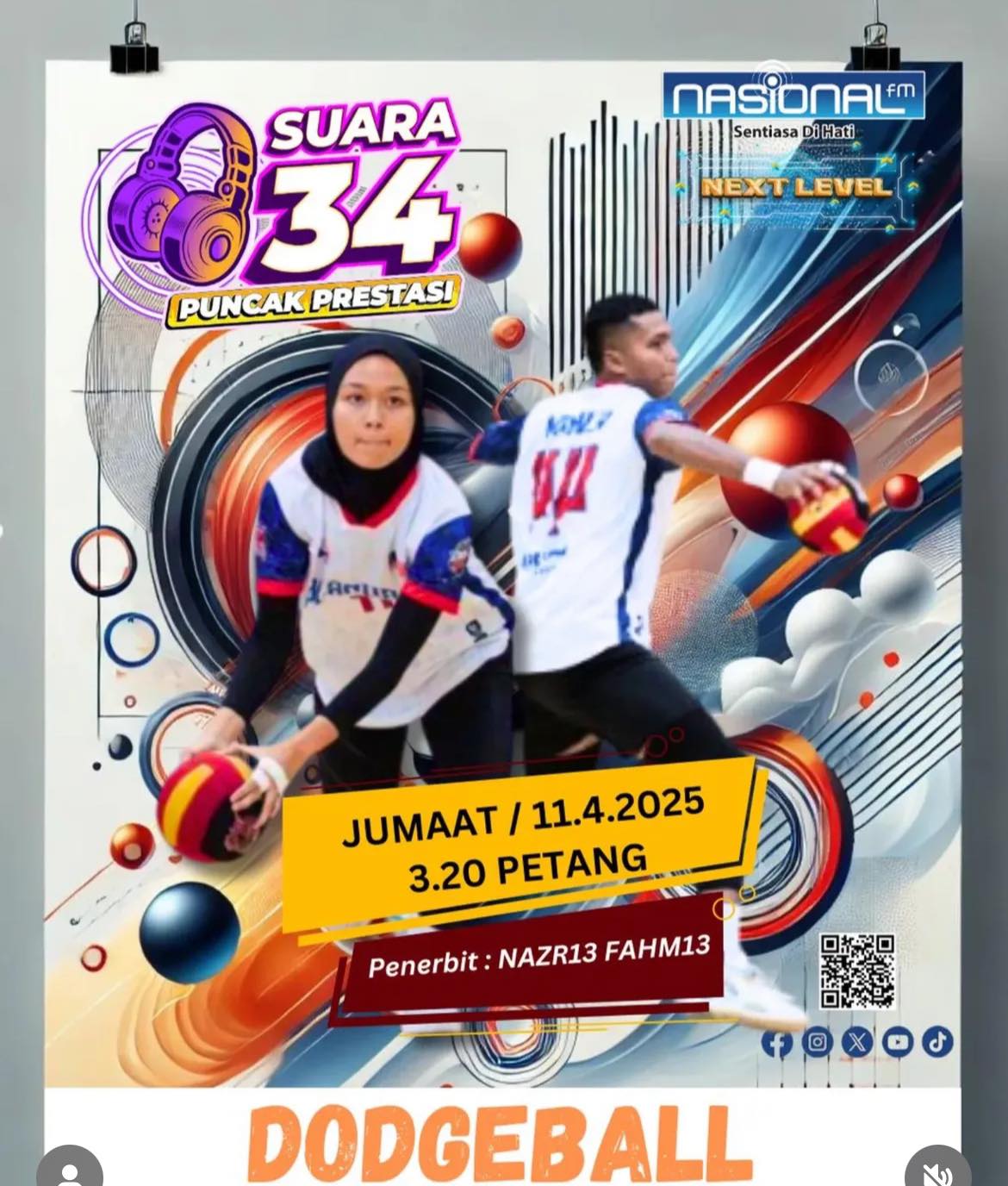 MAD players Idham (Abang) and Ayda got invited for interviews at radio station NationalFM