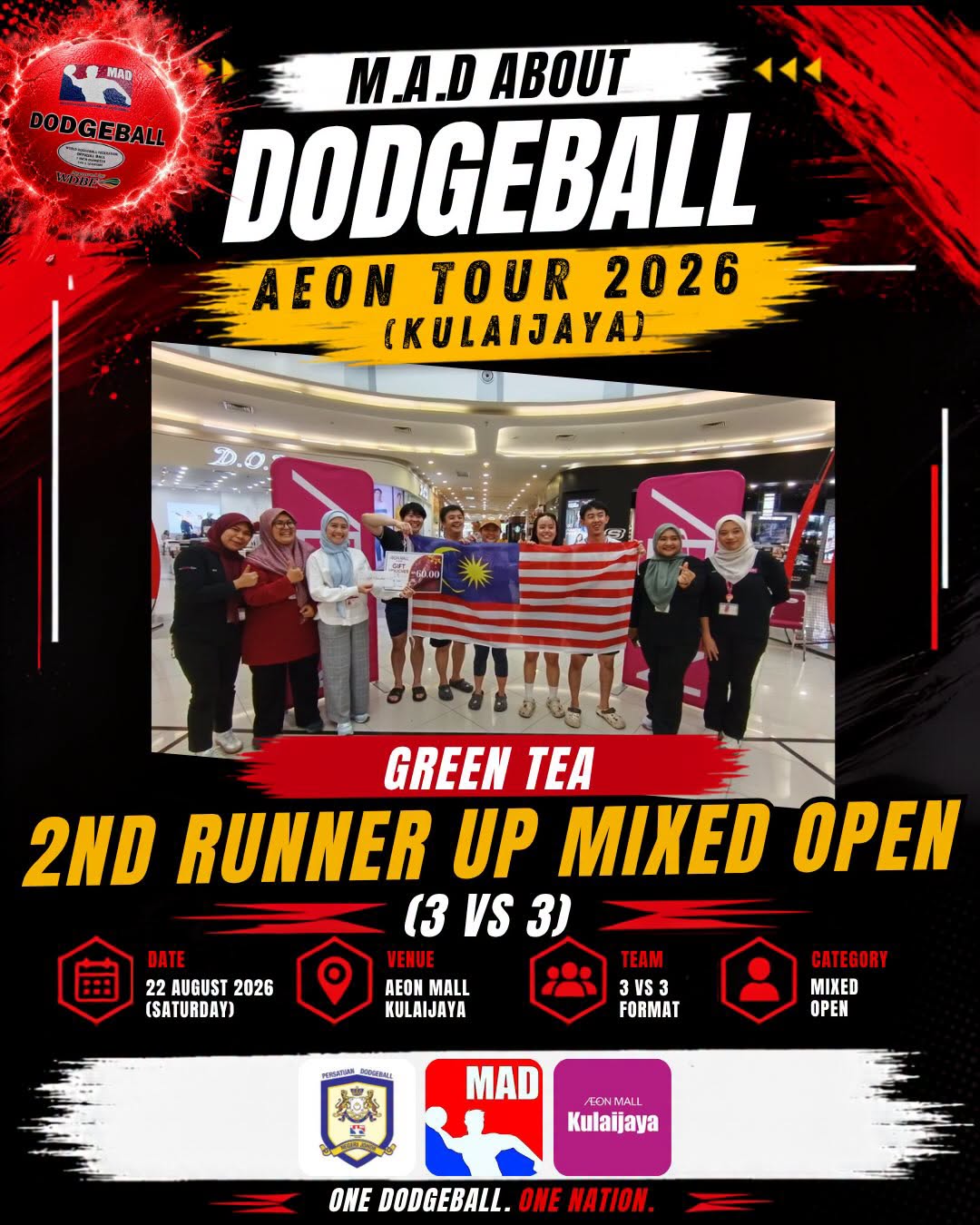 AEON Tour 2026 Kulaijaya Mixed Coed Open 3v3 – 2nd Runner Up: Green Tea