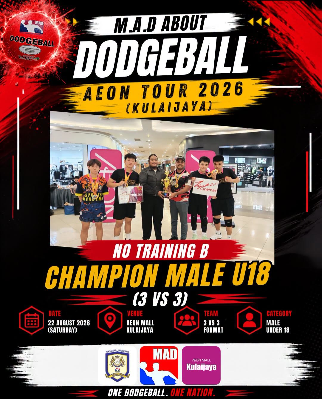 M.A.D About Dodgeball: AEON Tour 2026 (Kulaijaya) – Under 18 Winners