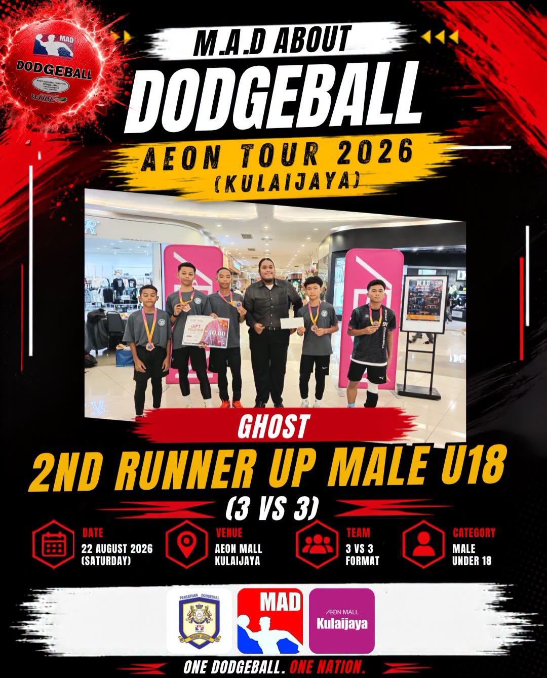 M.A.D About Dodgeball AEON Tour 2026 Kulaijaya – Under 18 winners photo 3