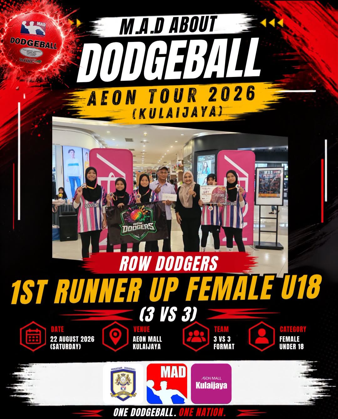 M.A.D About Dodgeball AEON Tour 2026 Kulaijaya – Under 18 winners photo 6