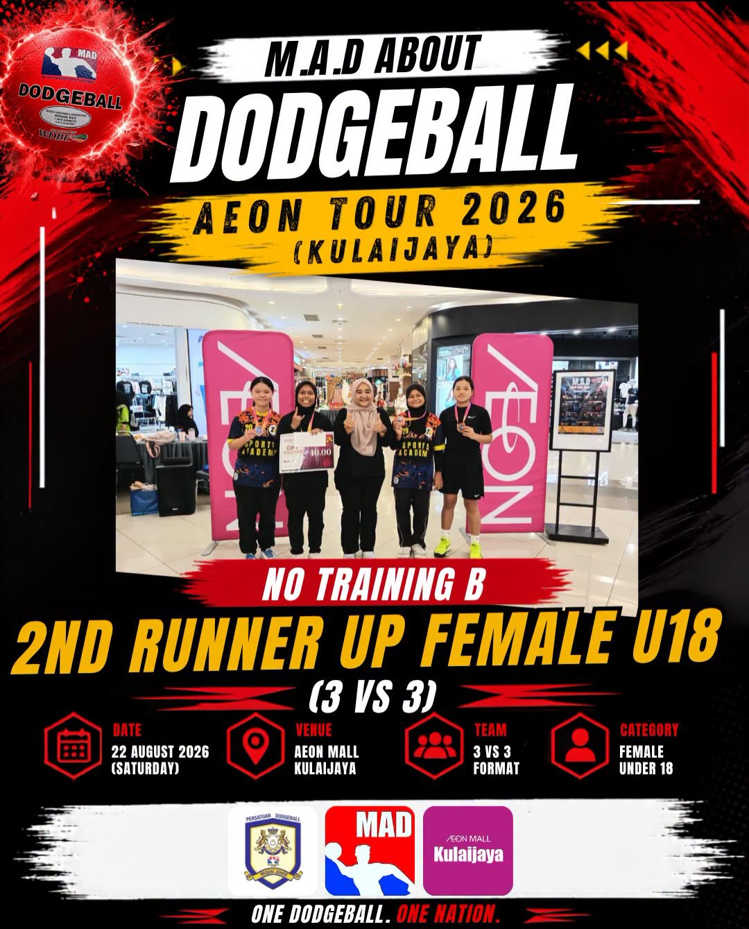 M.A.D About Dodgeball AEON Tour 2026 Kulaijaya – Under 18 winners photo 7