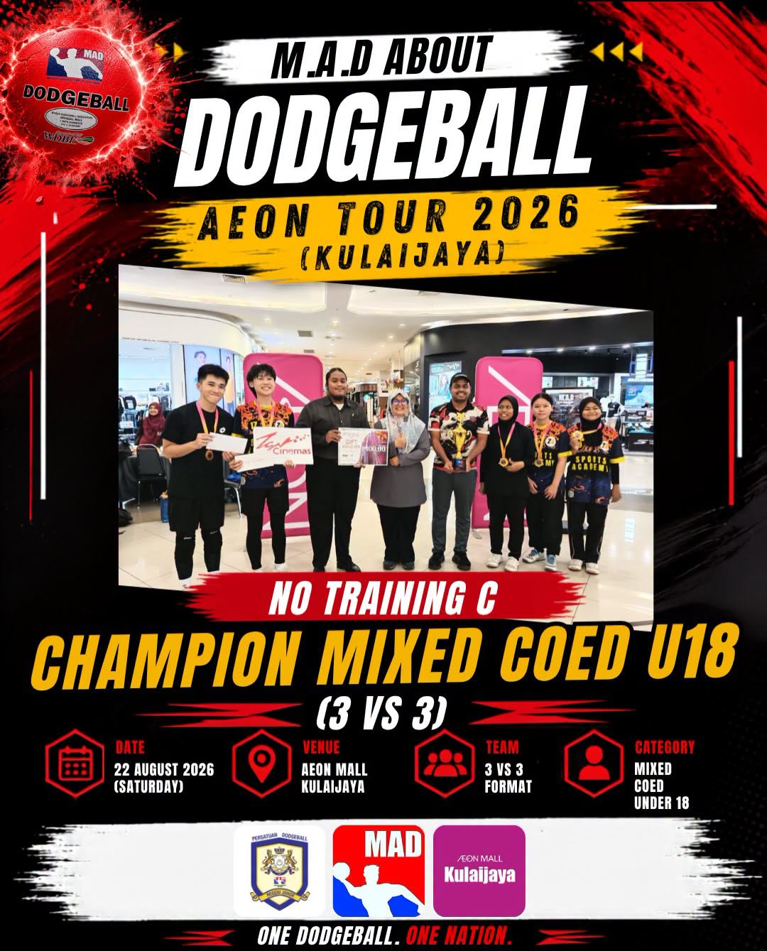 M.A.D About Dodgeball AEON Tour 2026 Kulaijaya – Under 18 winners photo 9