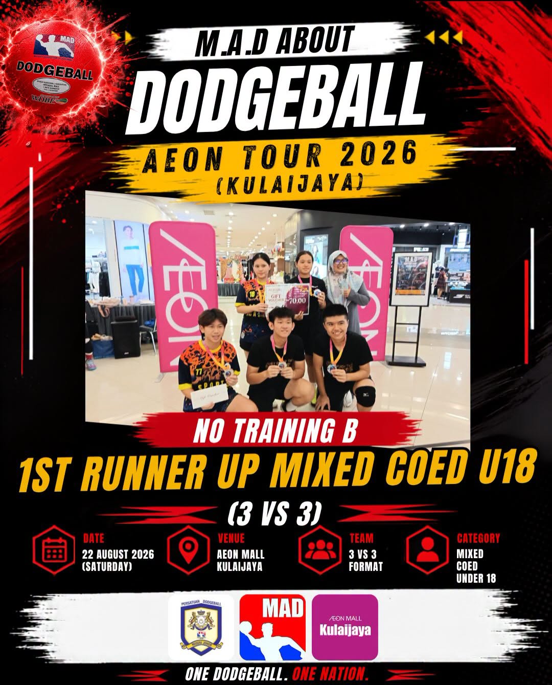 M.A.D About Dodgeball AEON Tour 2026 Kulaijaya – Under 18 winners photo 10