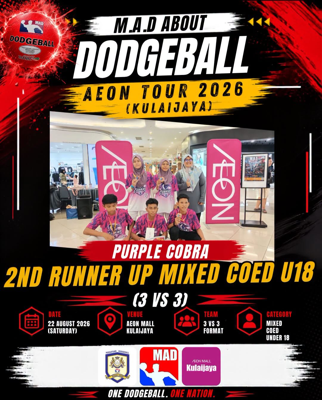 M.A.D About Dodgeball AEON Tour 2026 Kulaijaya – Under 18 winners photo 11