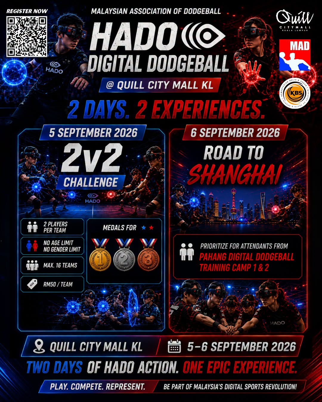 HADO Digital Dodgeball at Quill City Mall KL: 2v2 Challenge & Road to Shanghai