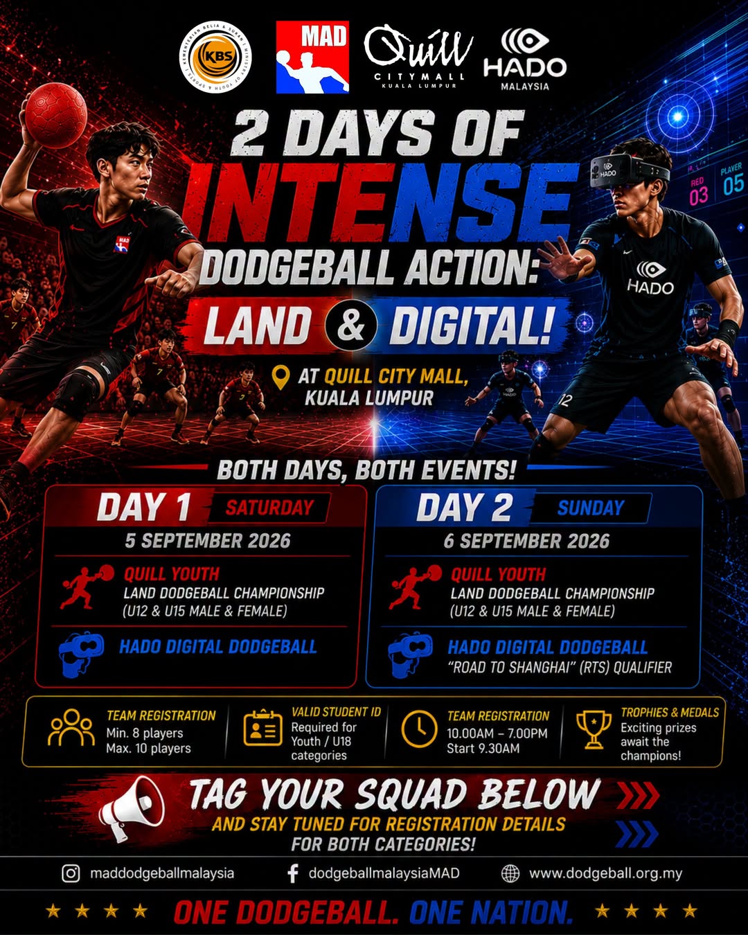 2 Days of Land & Digital Dodgeball Action at Quill City Mall KL