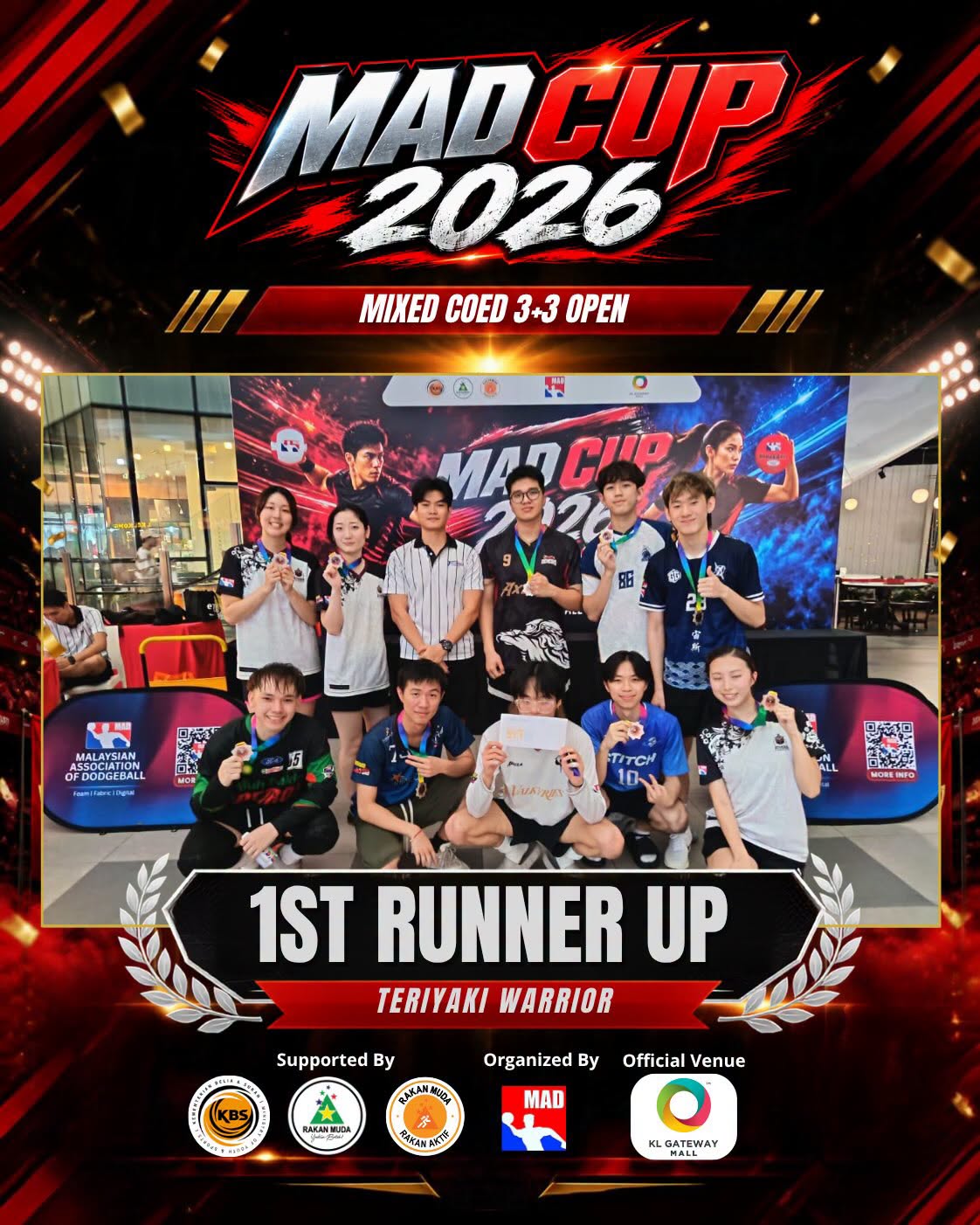 MAD Cup 2026 Mixed Coed 3+3 Open – 1st Runner Up: Teriyaki Warrior