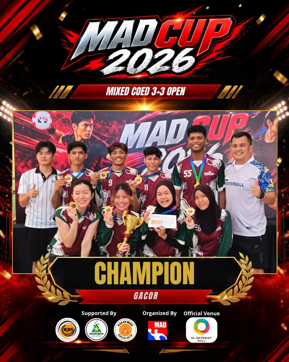 MAD Cup 2026 Mixed Coed 3+3 Open – Champion: Gacor