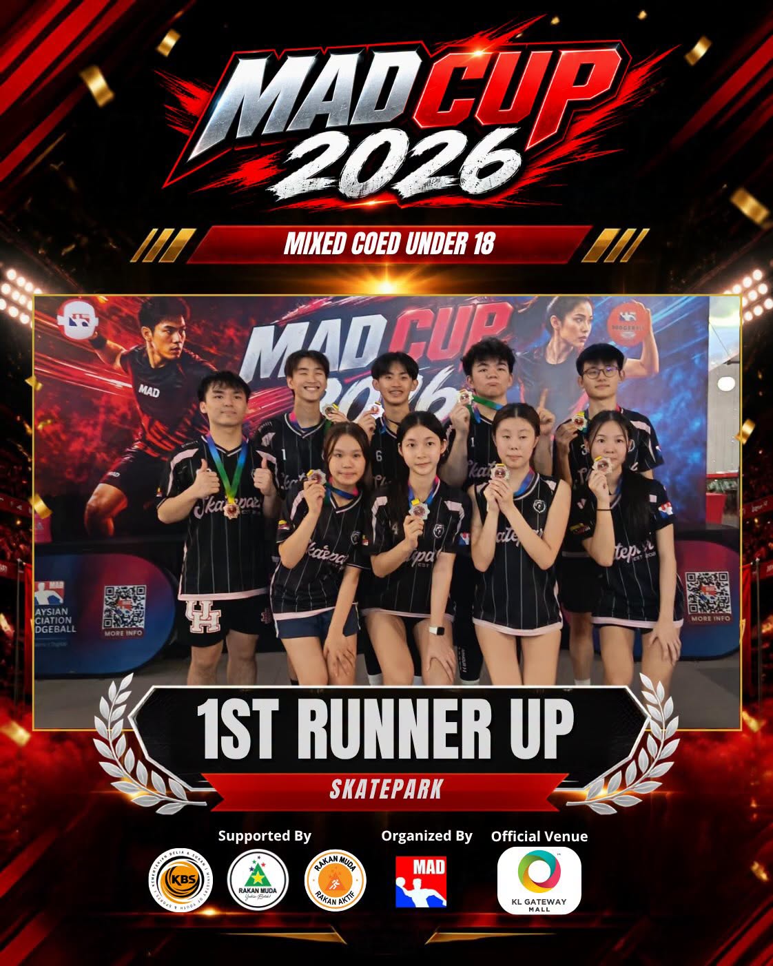 MAD Cup 2026 Mixed Coed Under 18 – 1st Runner Up: Skatepark