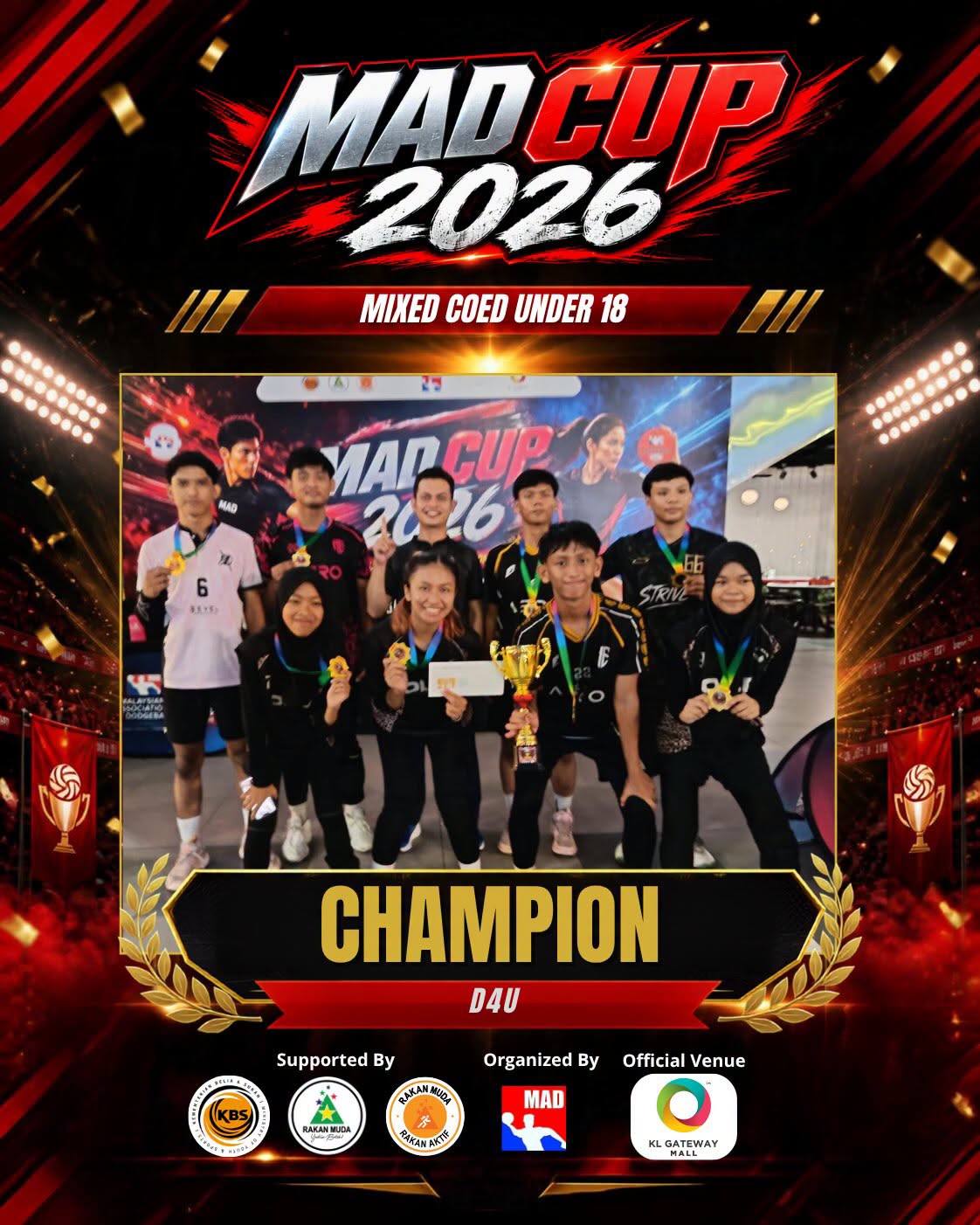 MAD Cup 2026 Mixed Coed Under 18 – Champion: D4U