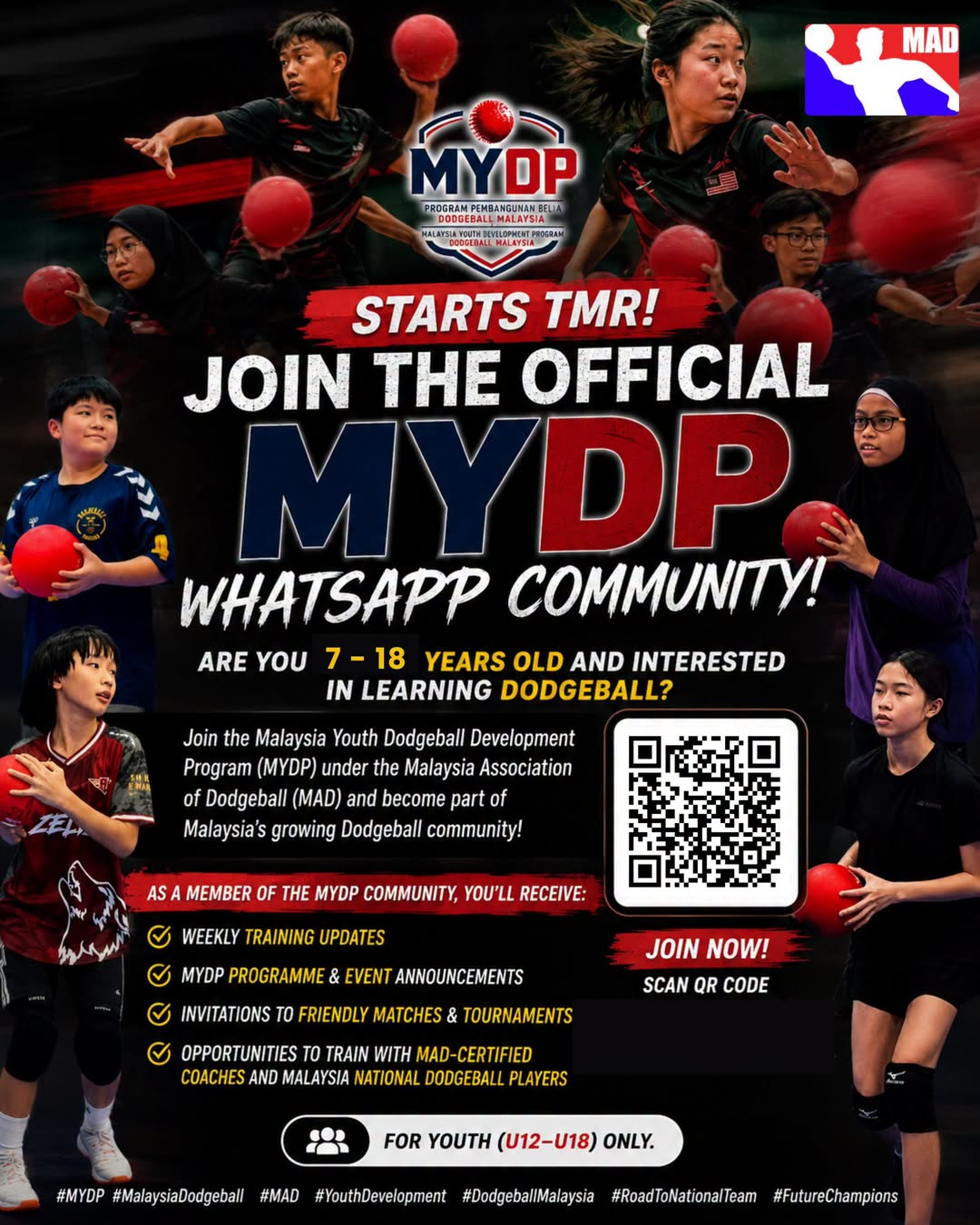 MYDP training starts tomorrow: join the MYDP WhatsApp Community